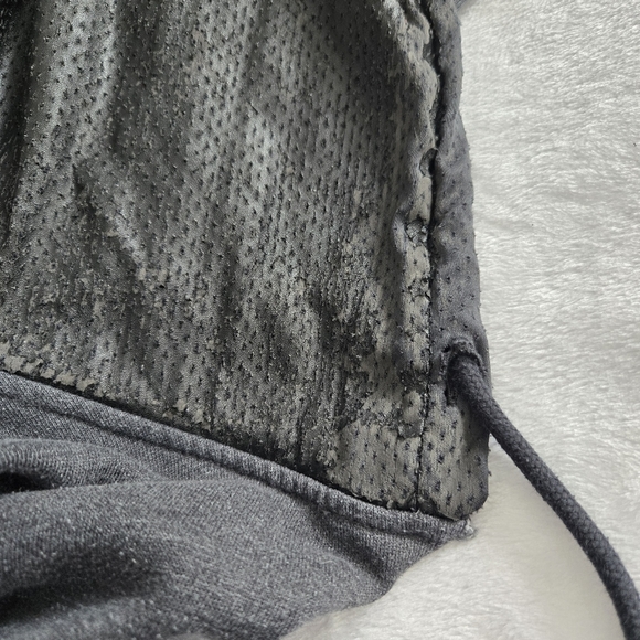 Zoo York Men's 90s Grunge Pullover Sweatshirt Faux Leather Hood Large - Picture 9 of 16